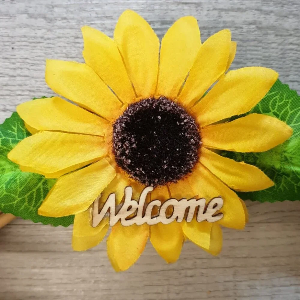 Thanksgiving Sunflowers Wreath Fall Autumn Sign Wall Door Home Office Decor